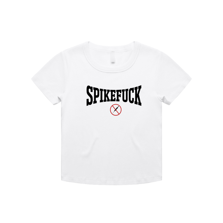 Spike Fuck / Fame At Last White Baby Tee