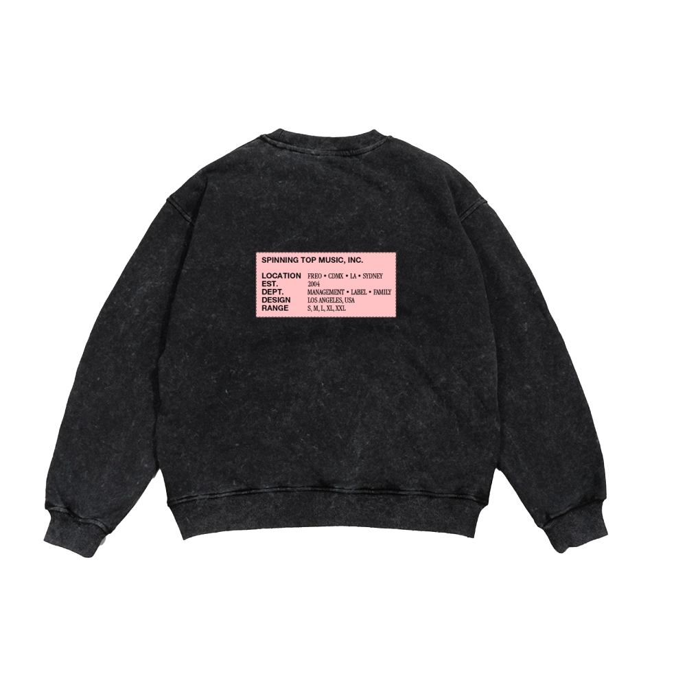 Spinning Top / Oval Acid Black Crewneck