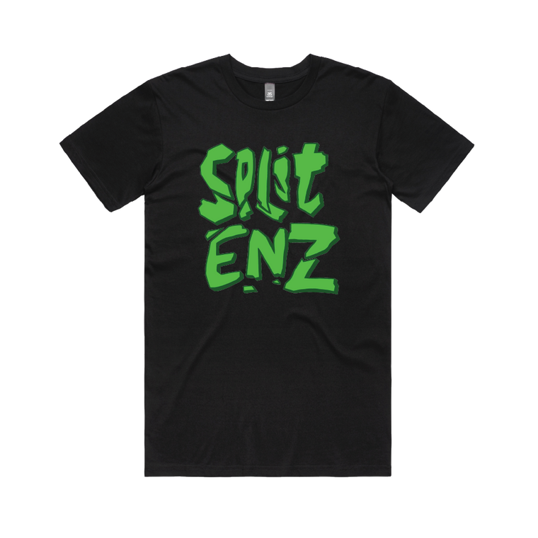 Split Enz / Cracked Black T-Shirt