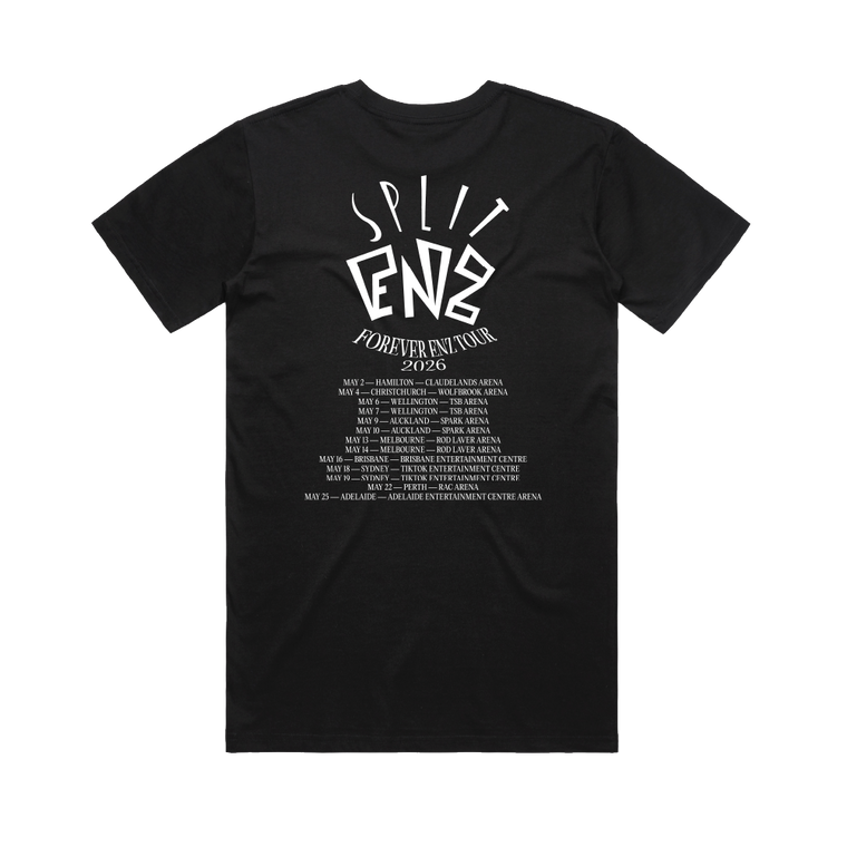 Split Enz / Explosion Tour Dates Black T-Shirt