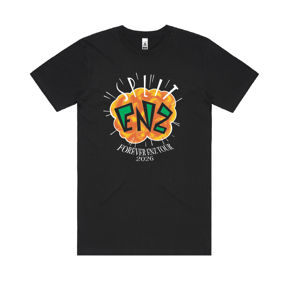 Split Enz / Explosion Tour Dates Black T-Shirt ***PRE-ORDER***