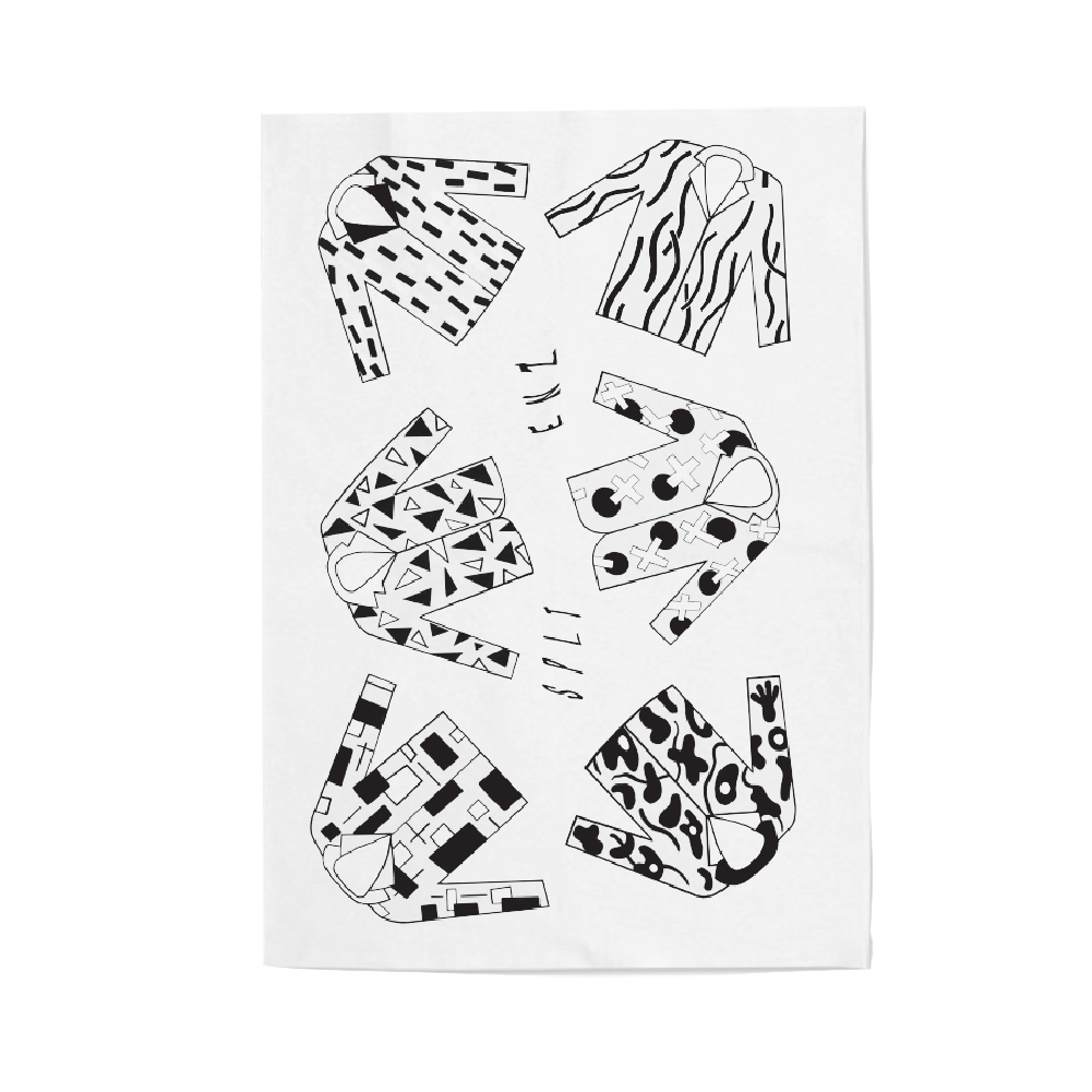 Split Enz / Jackets White Tea Towel ***PRE-ORDER***