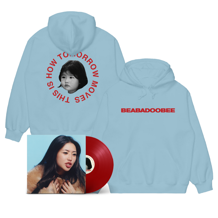 Beabadoobee / This Is How Tomorrow Moves LP Standard Red Apple & Blue Hoodie Bundle