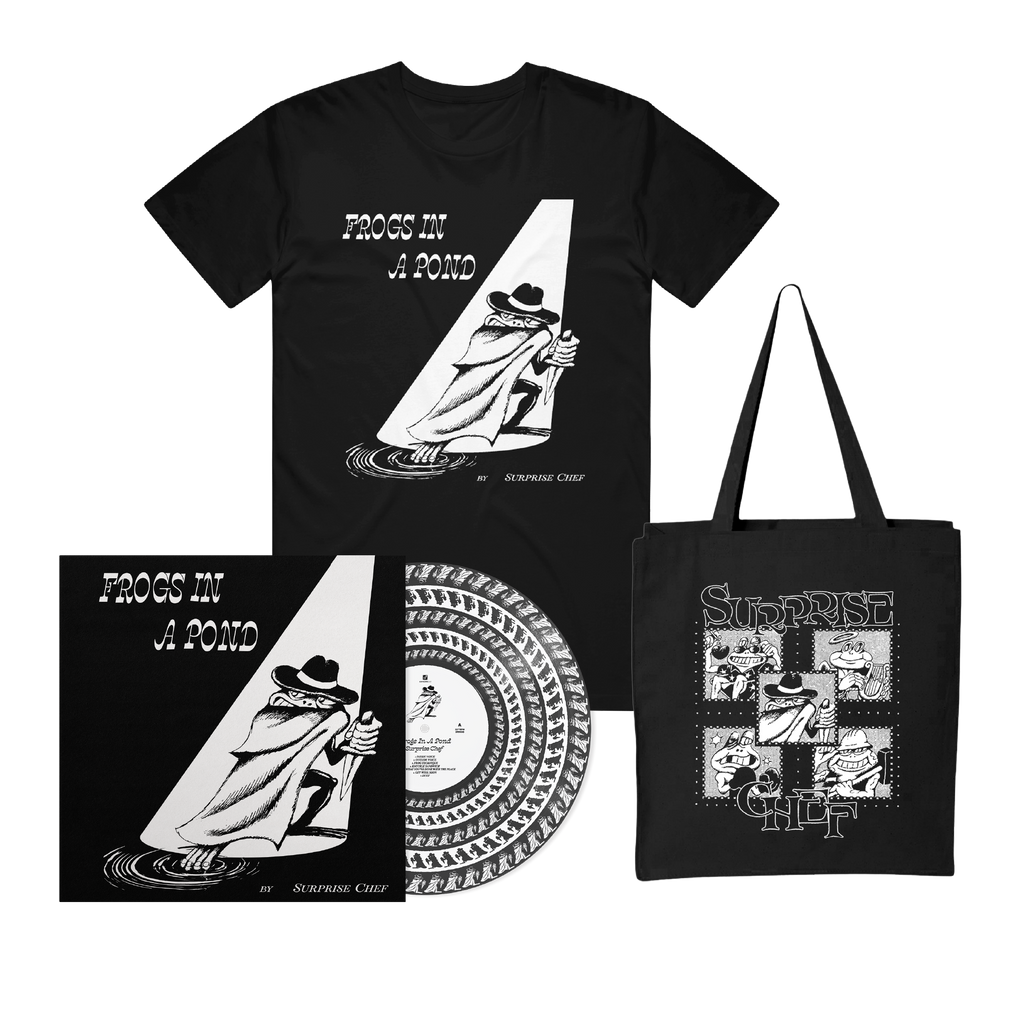 Surprise Chef / Frogs In A Pond LP D2C Exclusive Zoetrope Vinyl, Black T-Shirt and Black Tote Bundle ***PRE-ORDER***