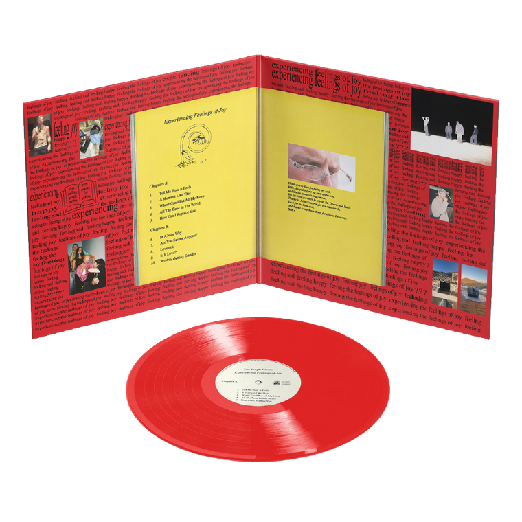 The Jungle Giants / Experiencing Feelings of Joy LP Transparent Red Vinyl & Black T-Shirt