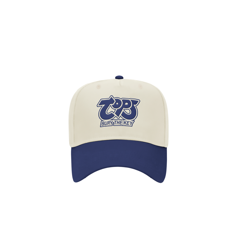 TOPS / Bury The Key White & Blue Cap