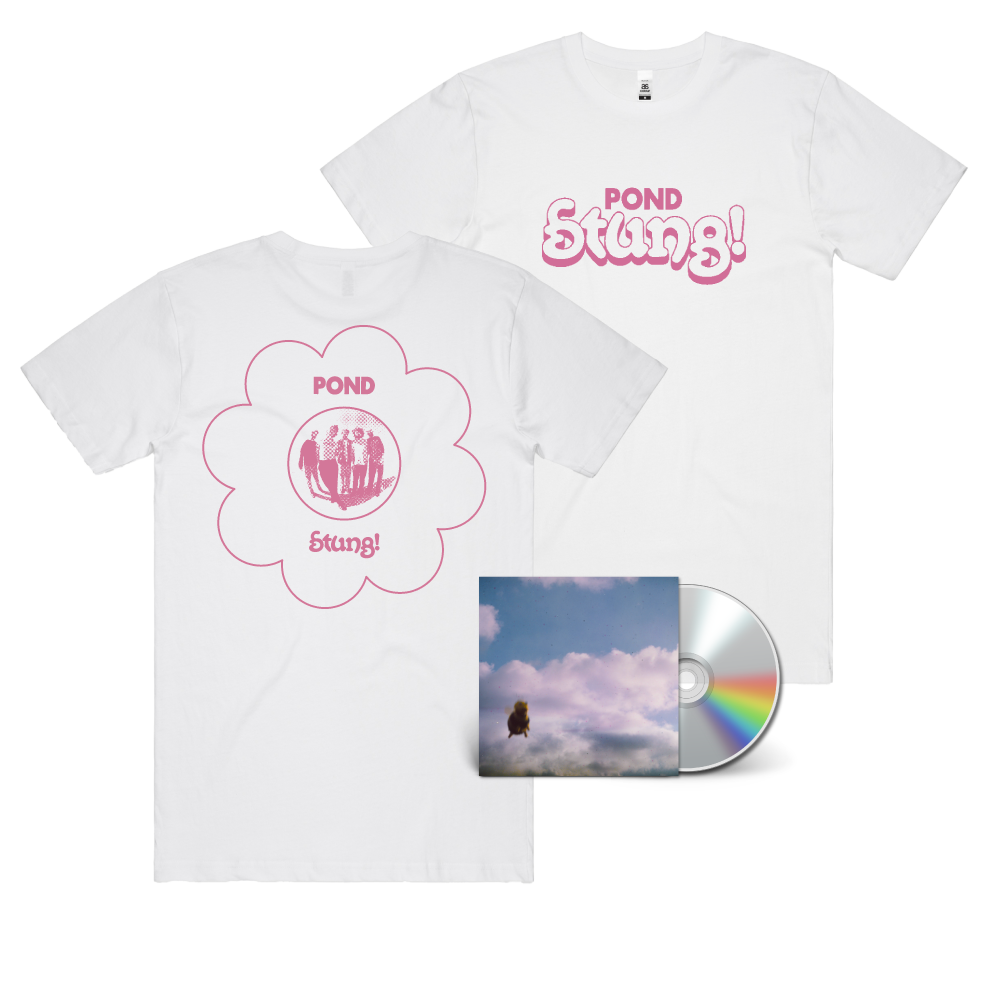 Pond / Stung! White T-Shirt & Album  ***PRE-ORDER***