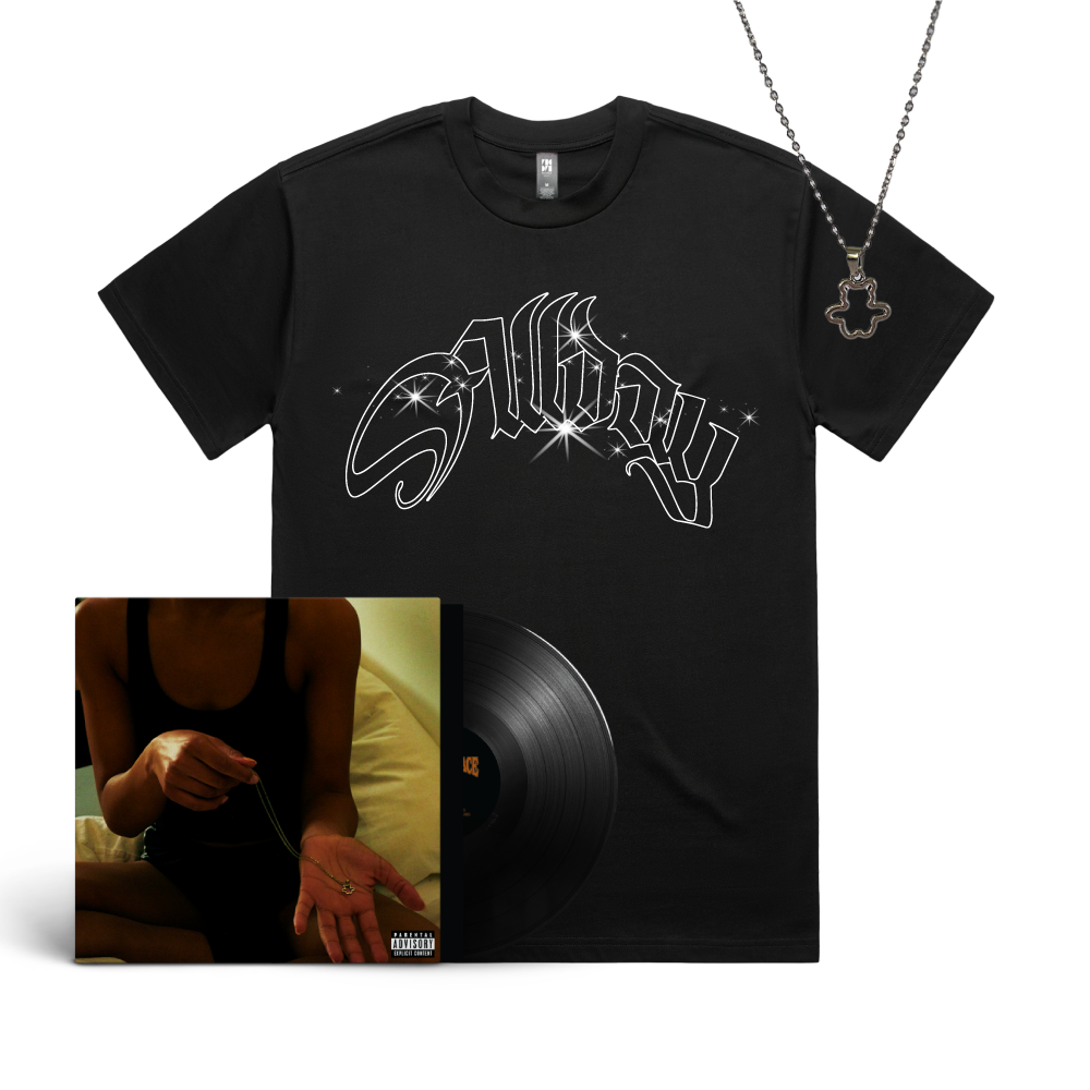 Allday / The Necklace LP Vinyl, Black T-Shirt & Limited Edition Teddy Necklace