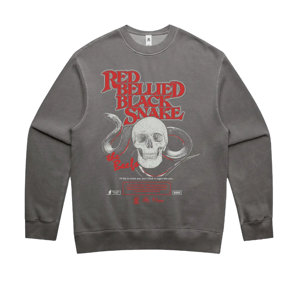 The Beefs / Red Bellied Black Snake Faded Grey Crew