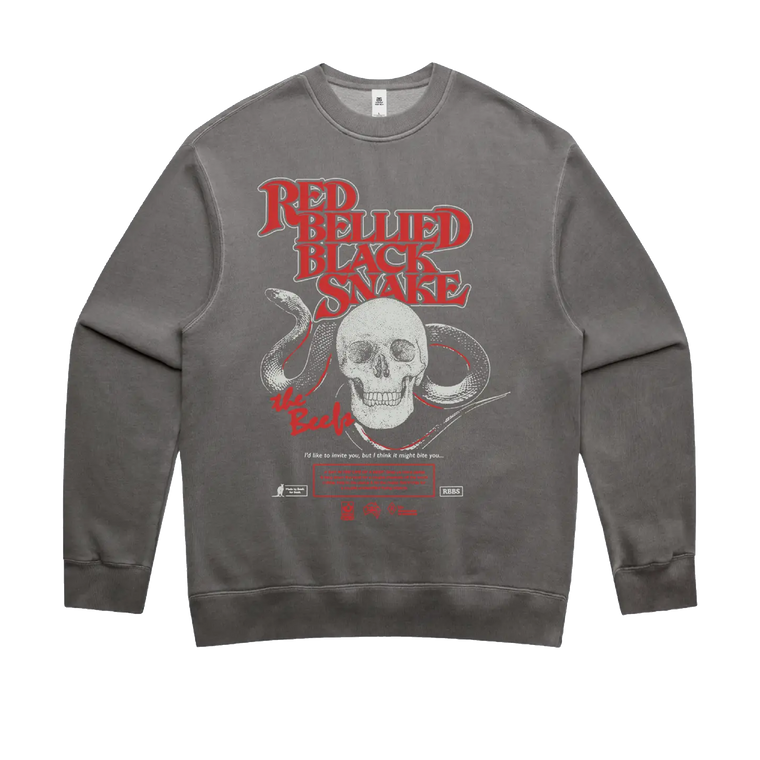 The Beefs / Red Bellied Black Snake Faded Grey Crew