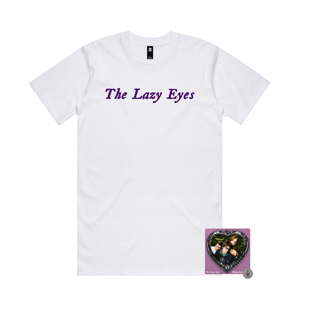 The Lazy Eyes / Boring White T-Shirt & Digital Download ***PRE-ORDER***