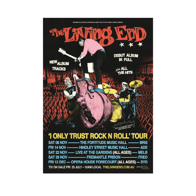 The Living End / I Only Trust Rock N Roll Tour Poster