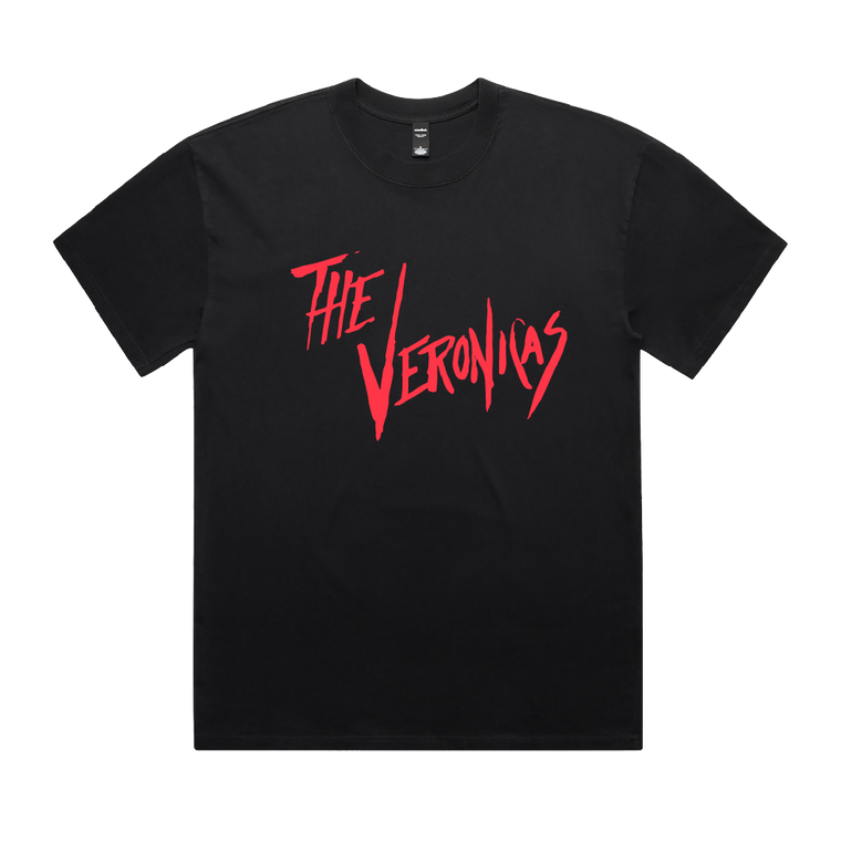 The Veronicas / Red Text Black T-Shirt