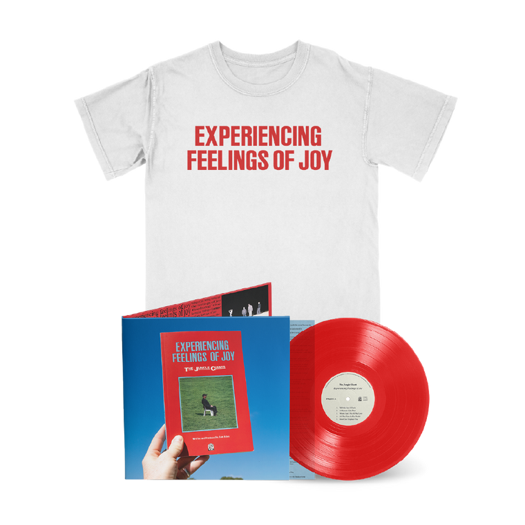 The Jungle Giants / Experiencing Feelings of Joy LP Transparent Red Vinyl & White T-Shirt
