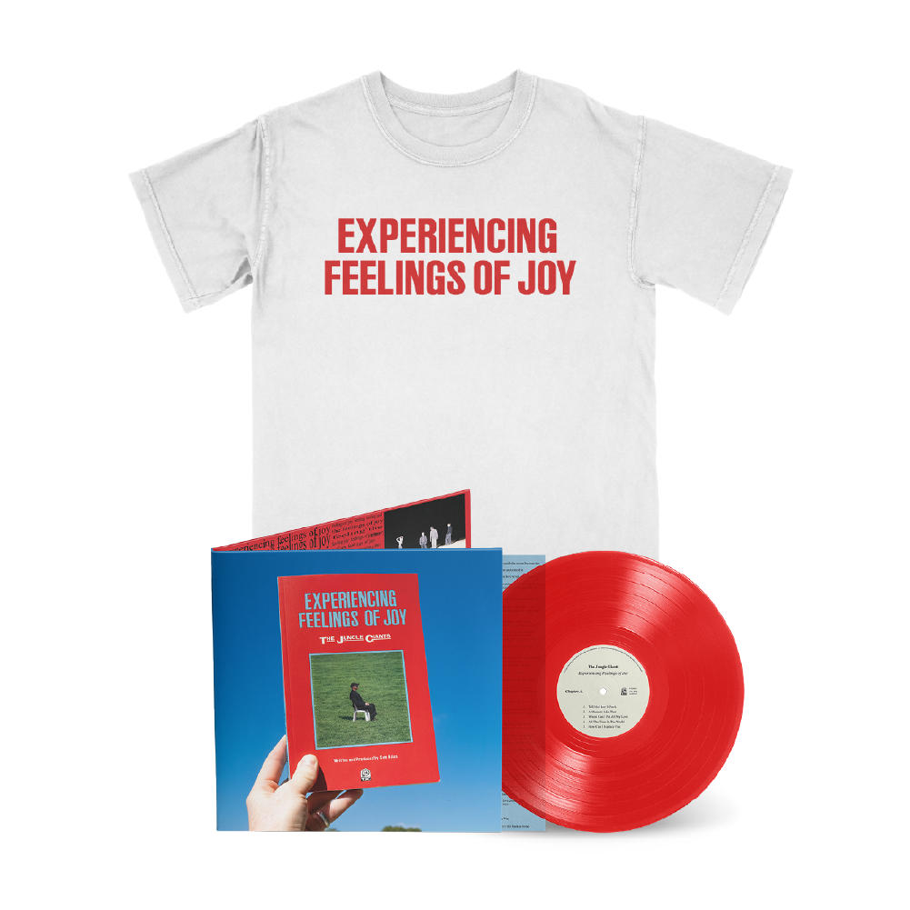 The Jungle Giants / Experiencing Feelings of Joy LP Transparent Red Vinyl & White T-Shirt