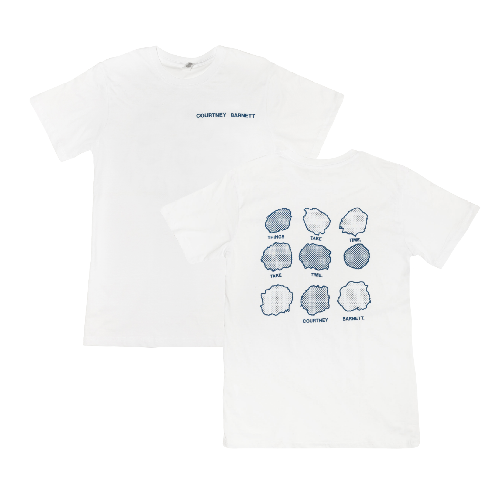 Courtney Barnett / 'Things Take Time' Monochrome White T Shirt