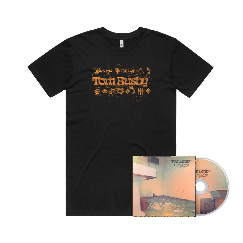 Tom Busby / Rockhampton Hangover Signed CD & Black T-Shirt ***PRE-ORDER***
