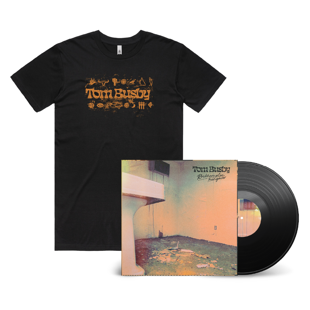 Tom Busby / Rockhampton Hangover LP Black Vinyl & Black T-Shirt Bundle ***PRE-ORDER***