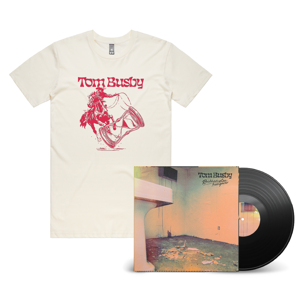 Tom Busby / Rockhampton Hangover LP Black Vinyl & Natural T-Shirt Bundle ***PRE-ORDER***