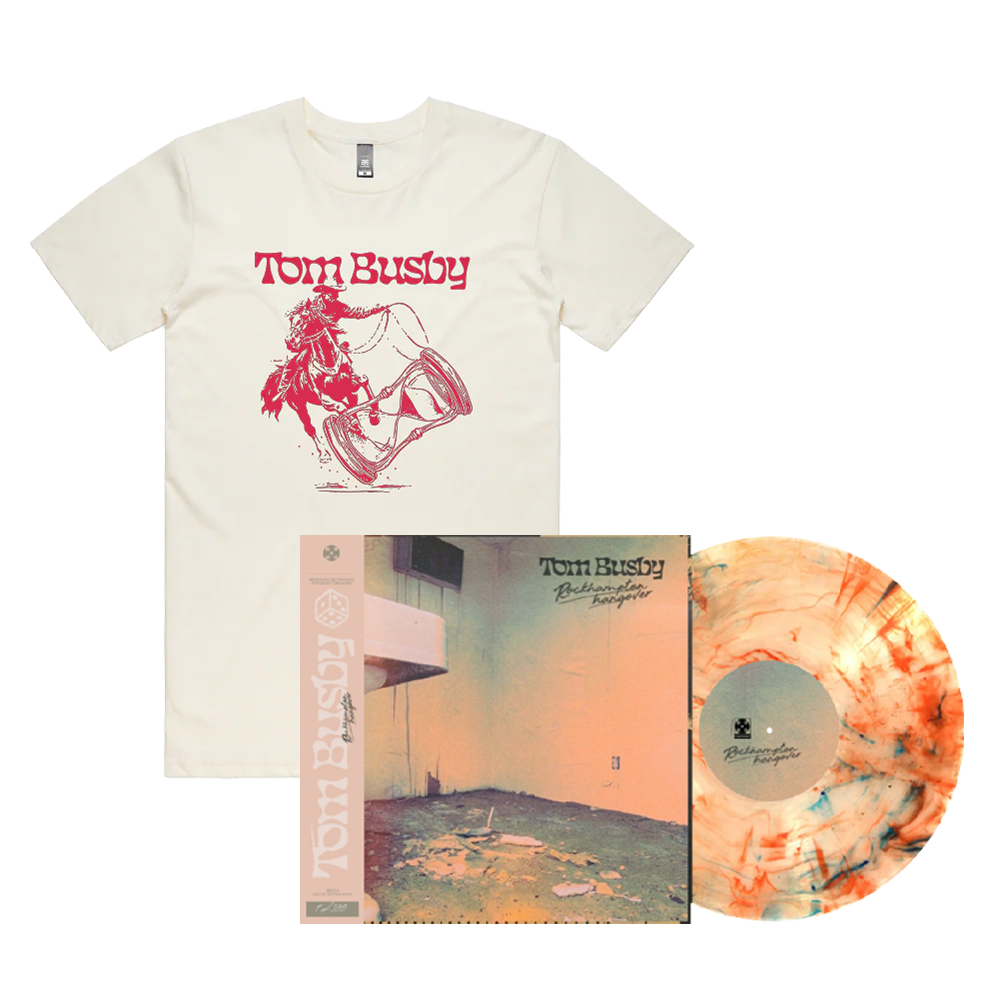 Tom Busby / Rockhampton Hangover LP Rocky Sunset Vinyl & Natural T-Shirt Bundle ***PRE-ORDER***