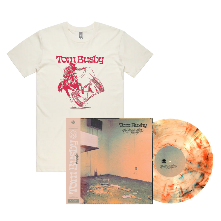 Tom Busby / Rockhampton Hangover LP Black Vinyl & Natural T-Shirt Bundle ***PRE-ORDER***