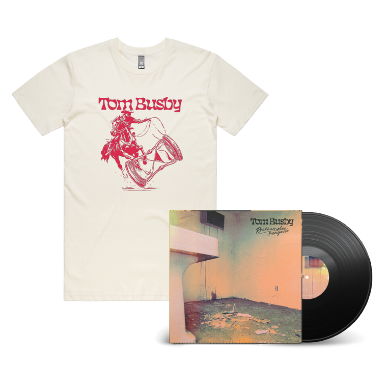 Tom Busby / Rockhampton Hangover LP Black Vinyl & Natural T-Shirt Bundle ***PRE-ORDER***