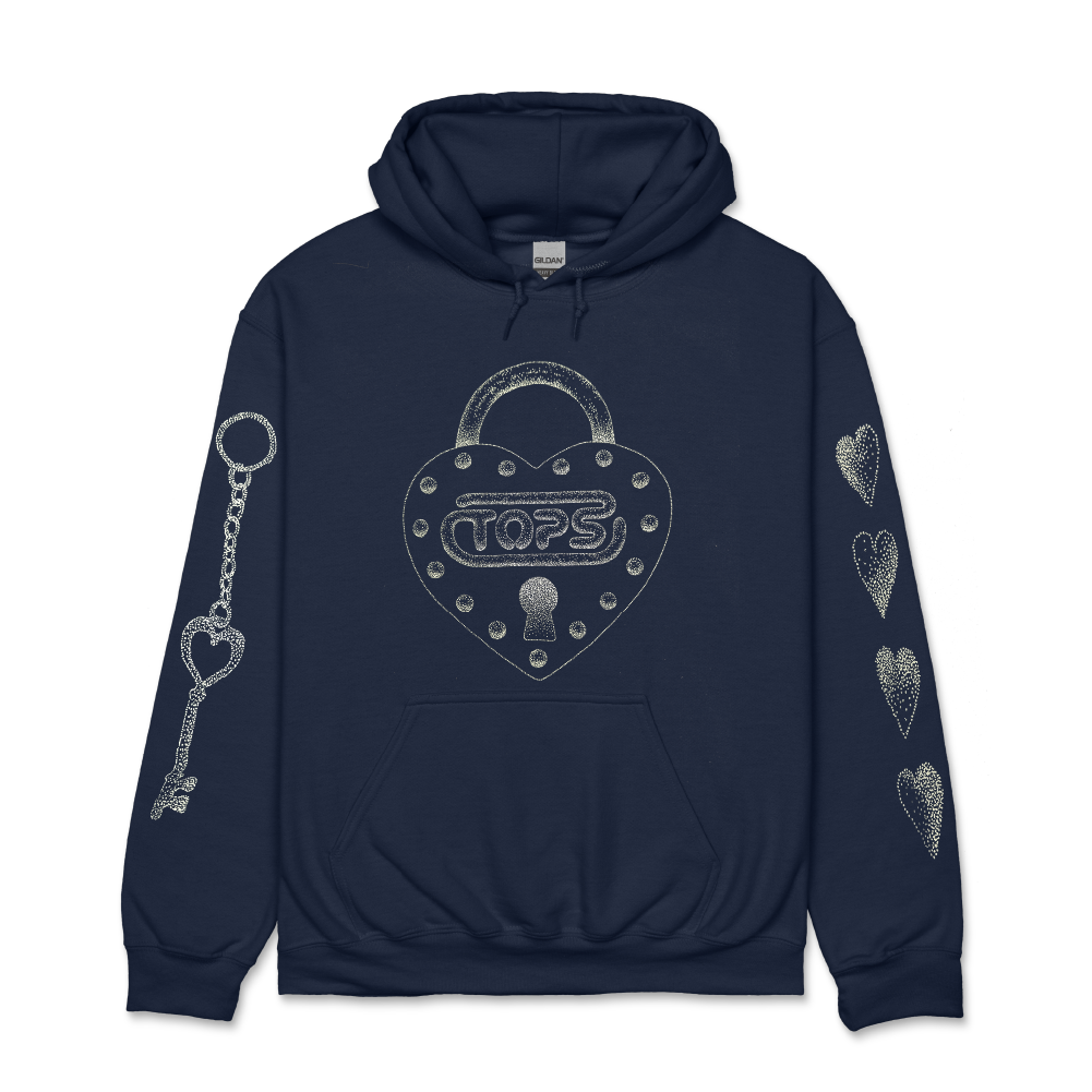 TOPS / Heart Lock Navy Hoodie