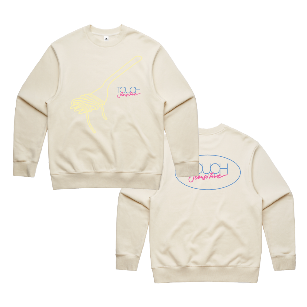 Touch Sensitive / In Paradise LP & Fork Logo Print Ecru Bundle