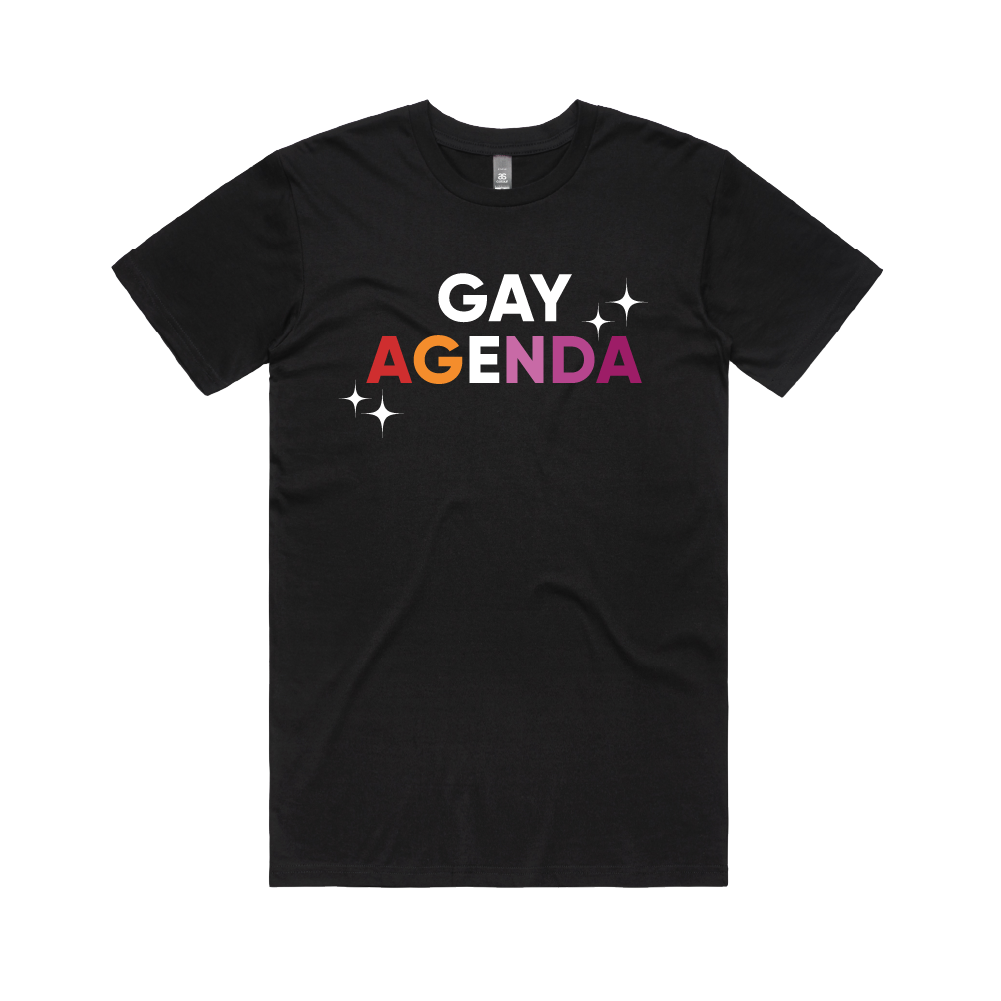 Urzila Carlson / Gay Agenda Black T-Shirt