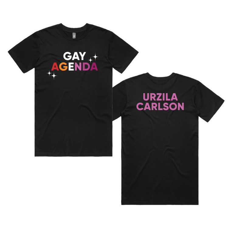 Urzila Carlson / Gay Agenda Black T-Shirt