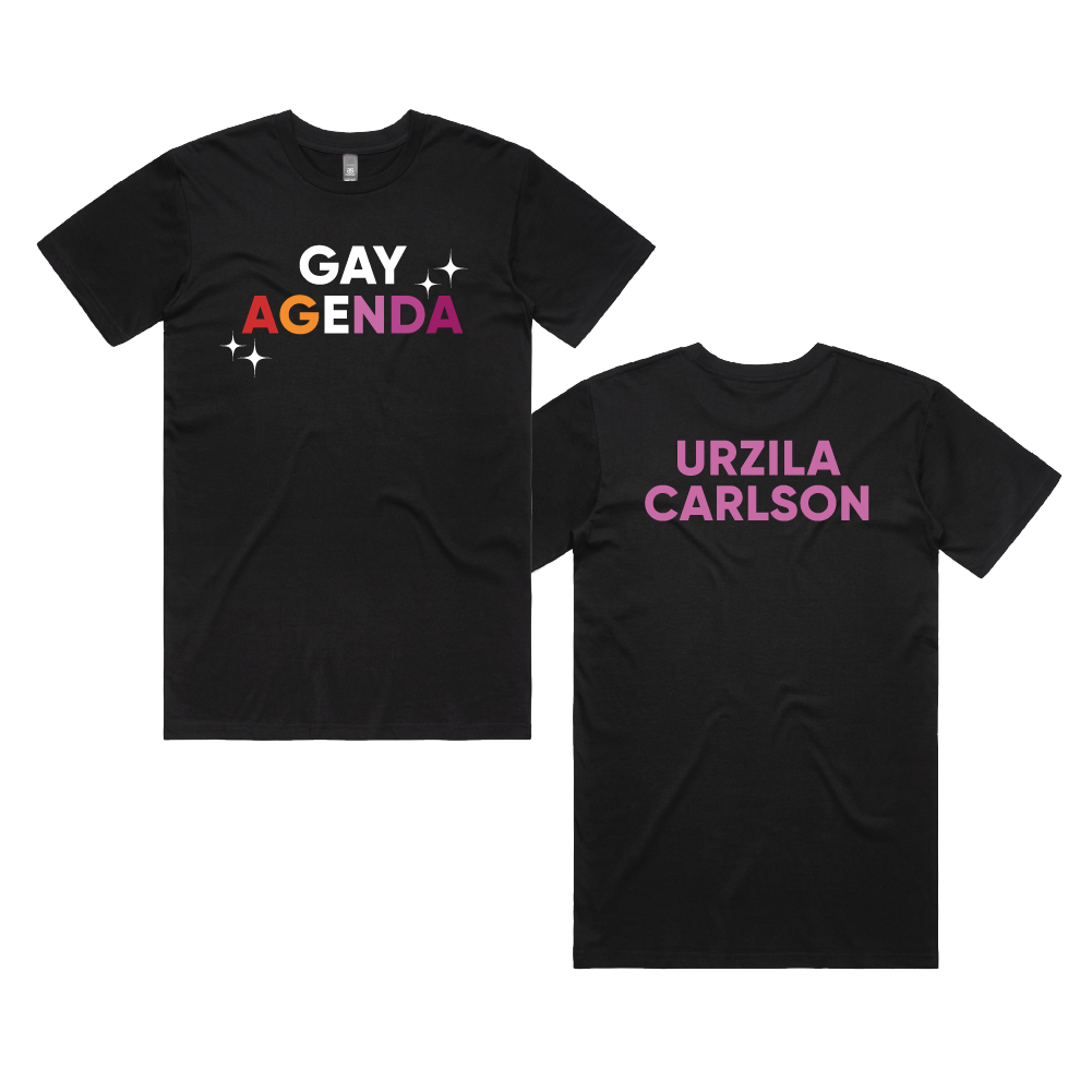 Urzila Carlson / Gay Agenda Black T-Shirt