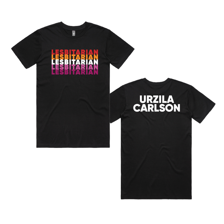 Urzila Carlson / Lesbitarian Black T-Shirt