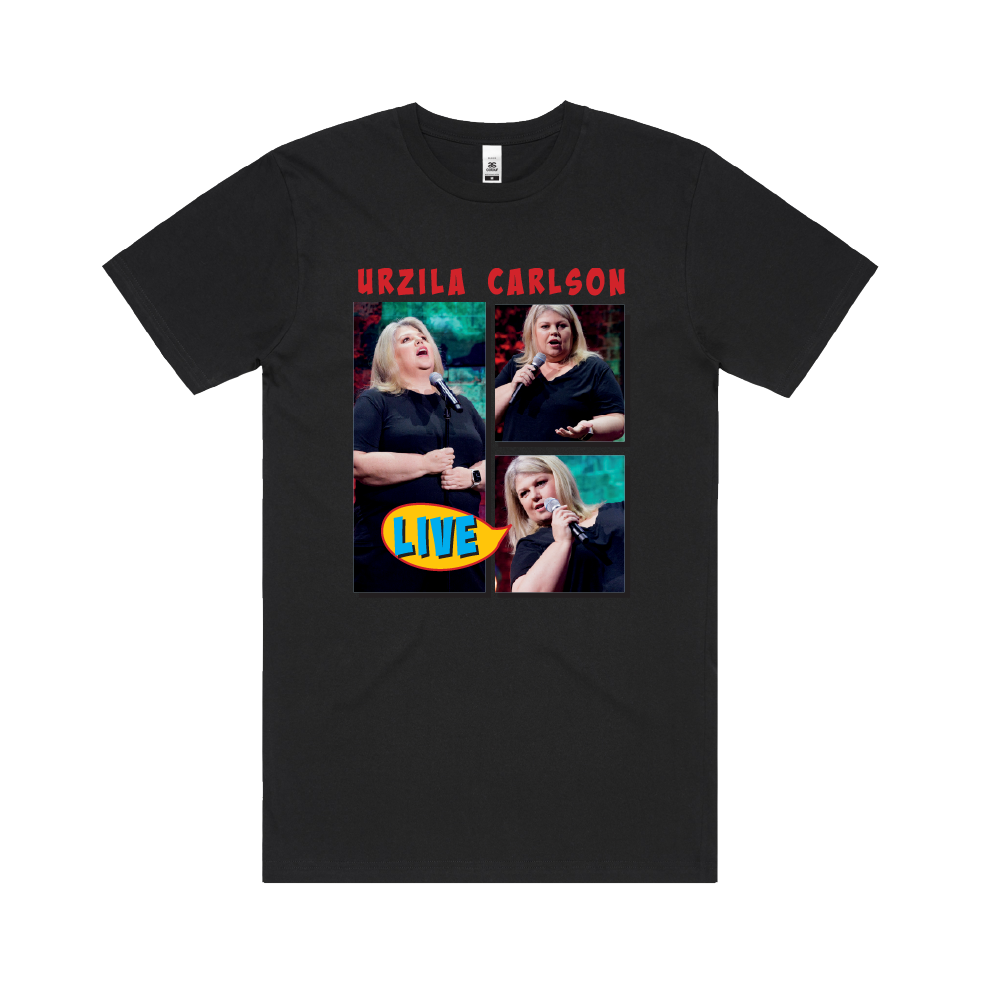 Urzila Carlson / Live Tour Black T-Shirt ***PRE ORDER***