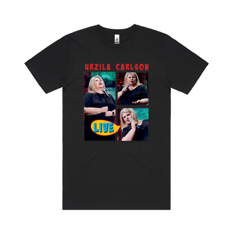 Urzila Carlson / Live Tour Black T-Shirt ***PRE ORDER***