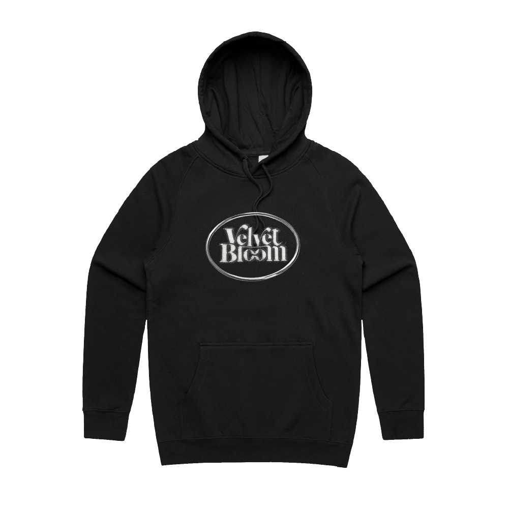 Velvet Bloom / Logo Black Hoodie