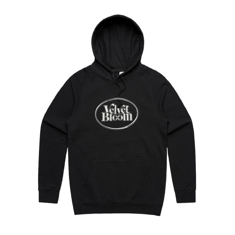 Velvet Bloom / Logo Black Hoodie