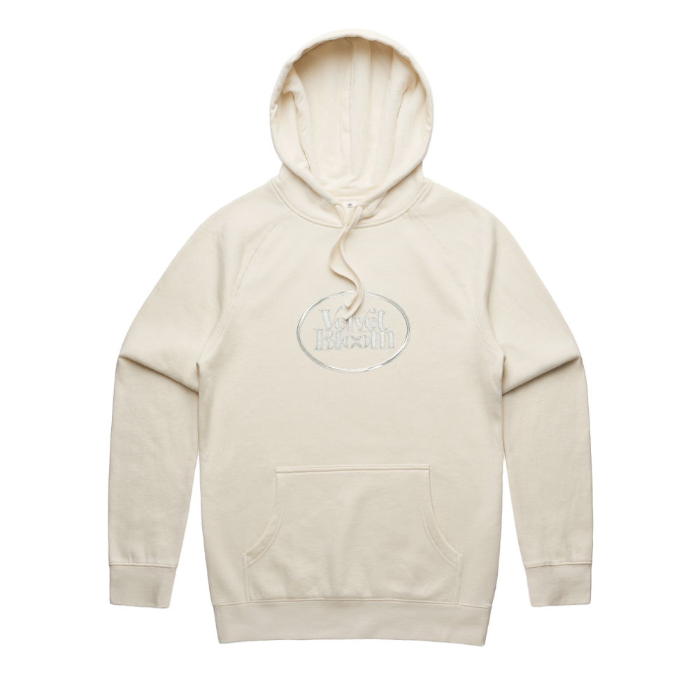 Velvet Bloom / Logo Ecru Hoodie