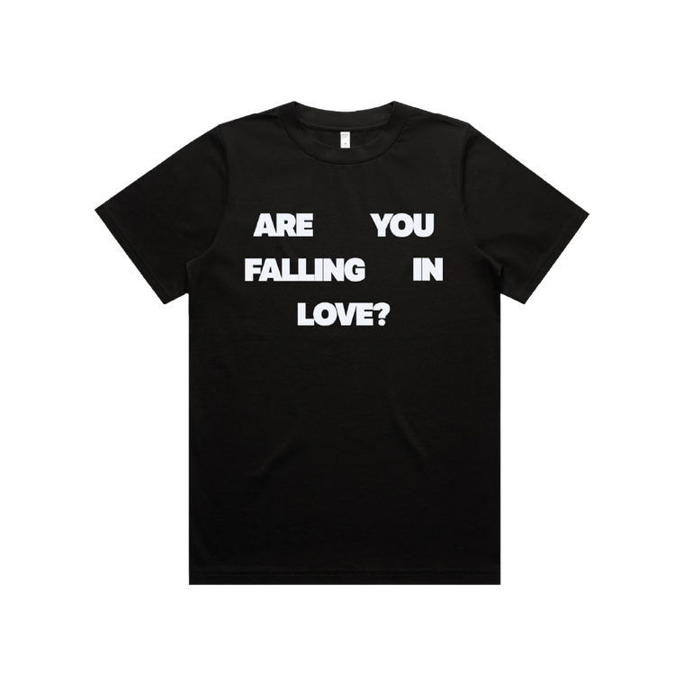 The Velvet Club / Are You Falling In Love? Black Crop Tee