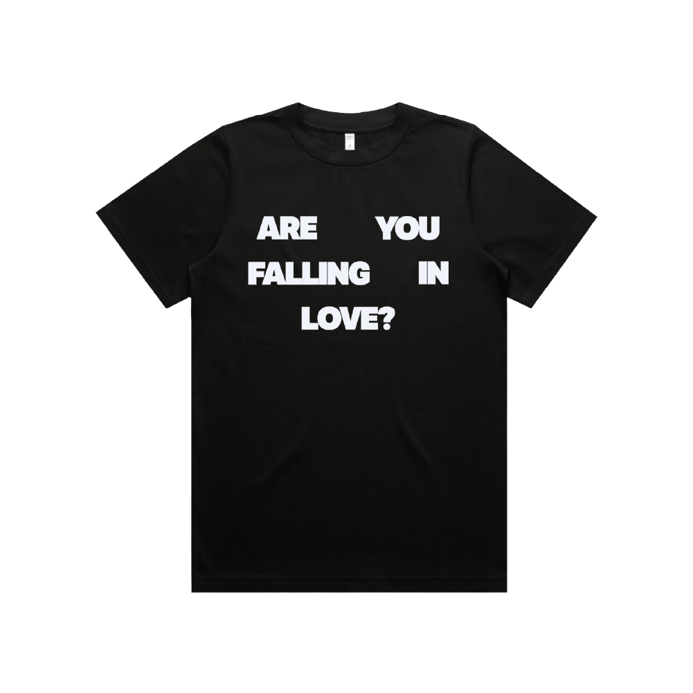 The Velvet Club / Are You Falling In Love? Black Crop Tee
