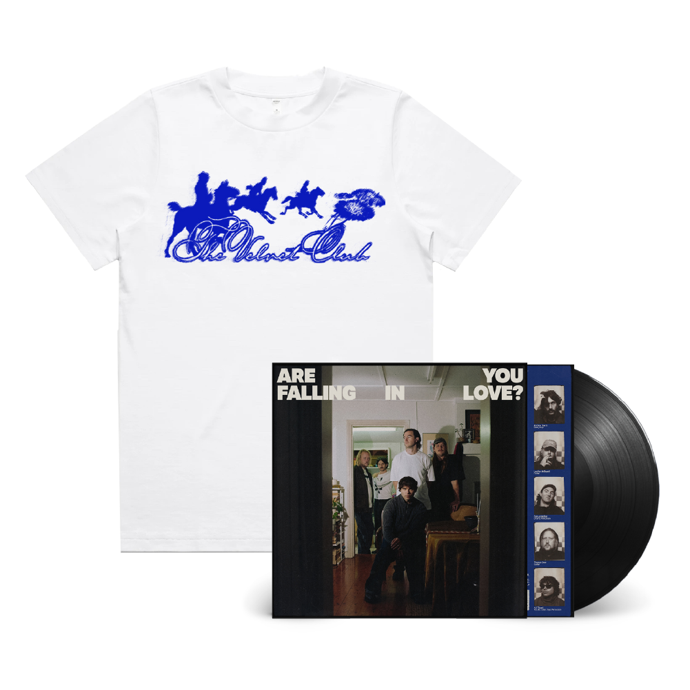 The Velvet Club / Are You Falling In Love? LP Black Vinyl & White Crop Tee ***PRE-ORDER***