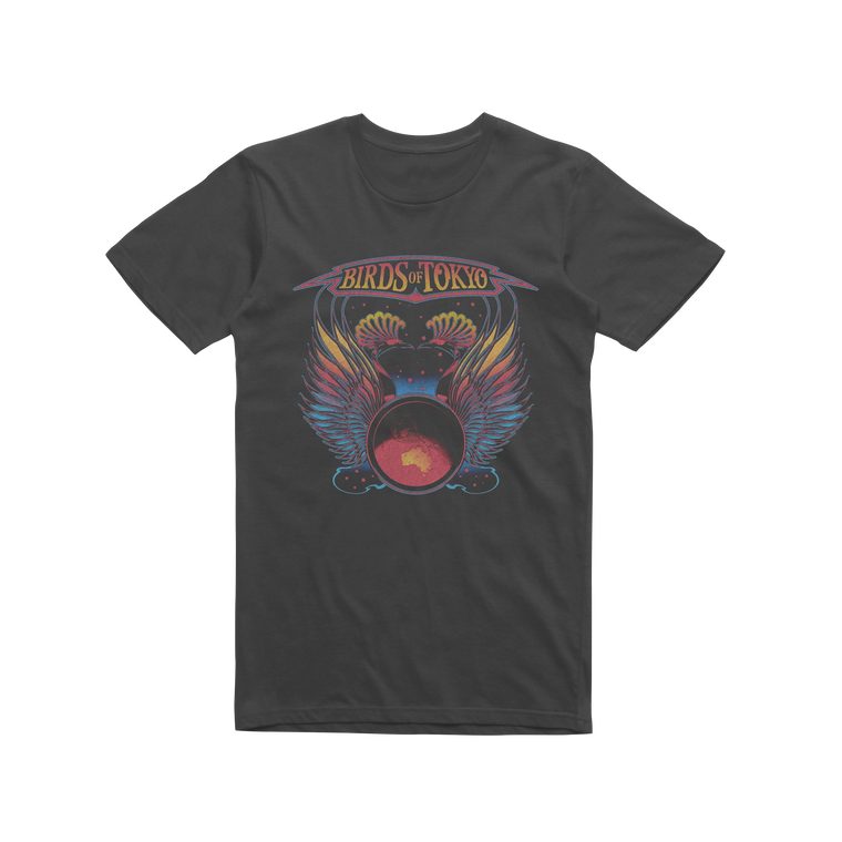 Vintage Metal Wings / Charcoal T-shirt