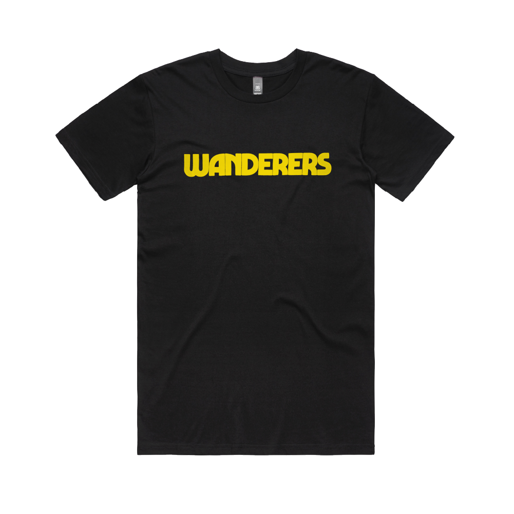 Wanderers / Yellow Puff Print Black T-Shirt