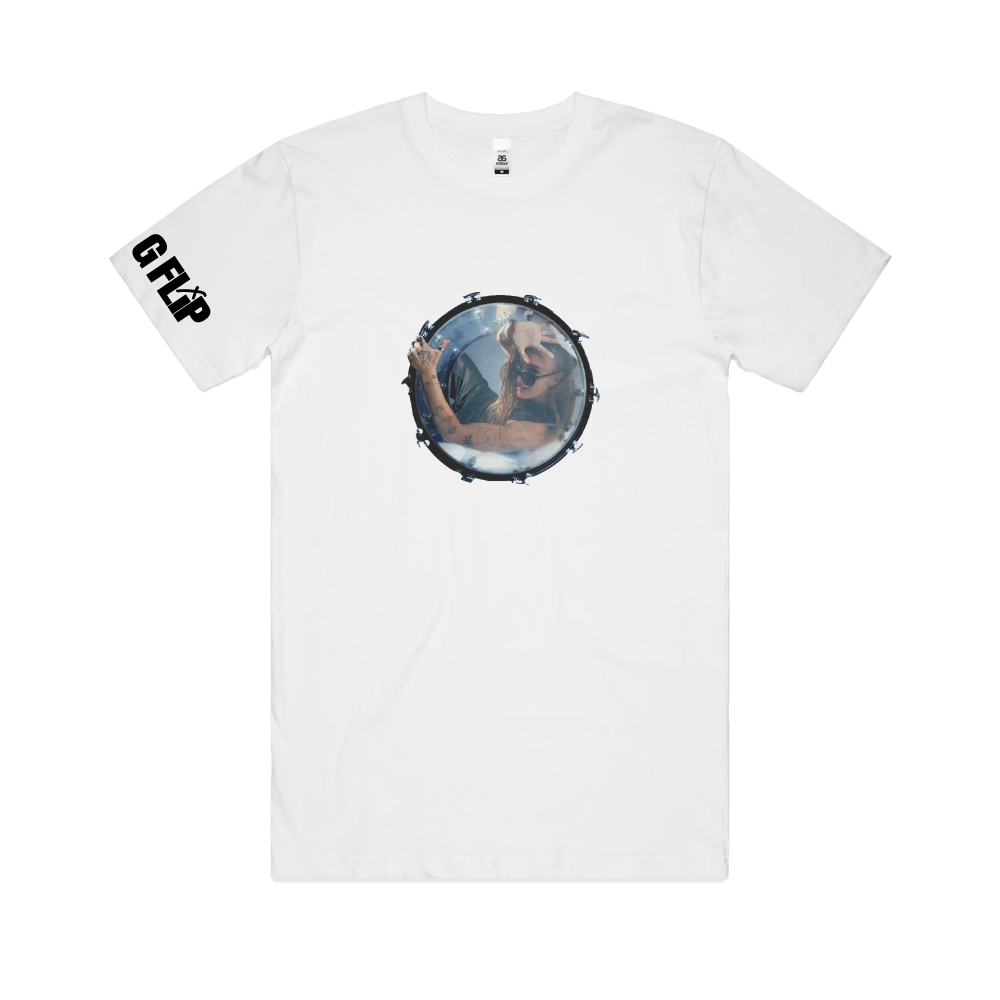 G Flip / DRUMMER White T-Shirt