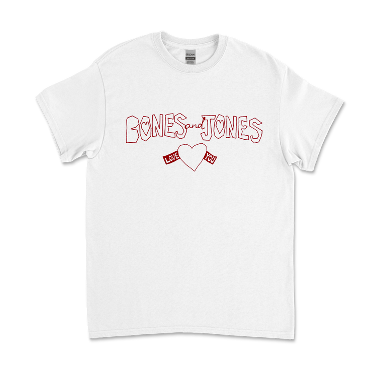 Bones and Jones / Love You White T-Shirt