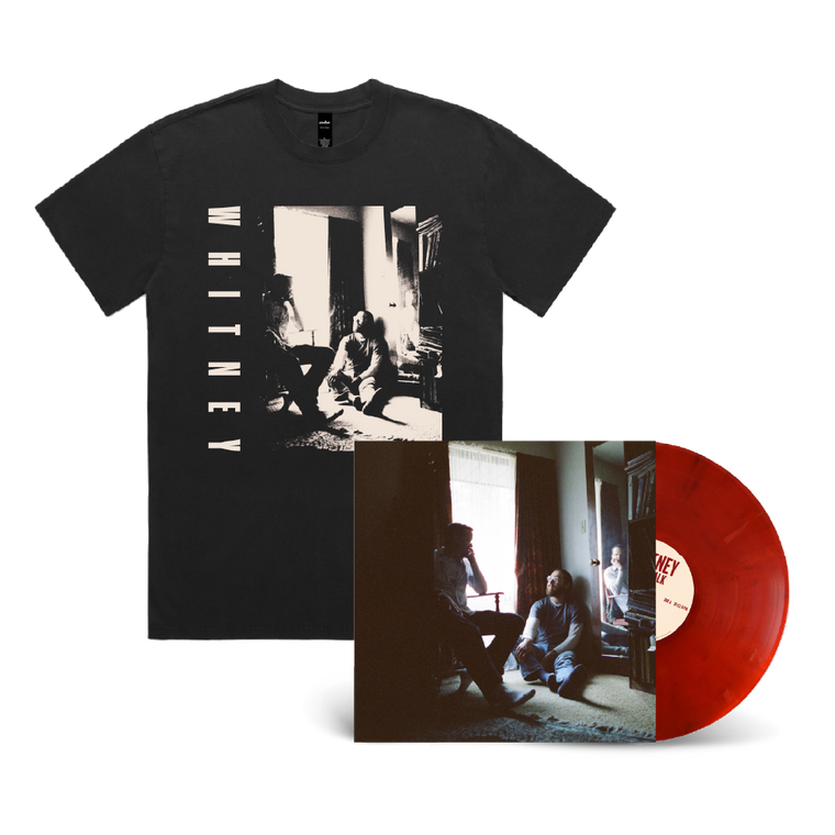 Whitney / Small Talk LP Crimson Moon Vinyl & Small Talk Black T-Shirt Bundle