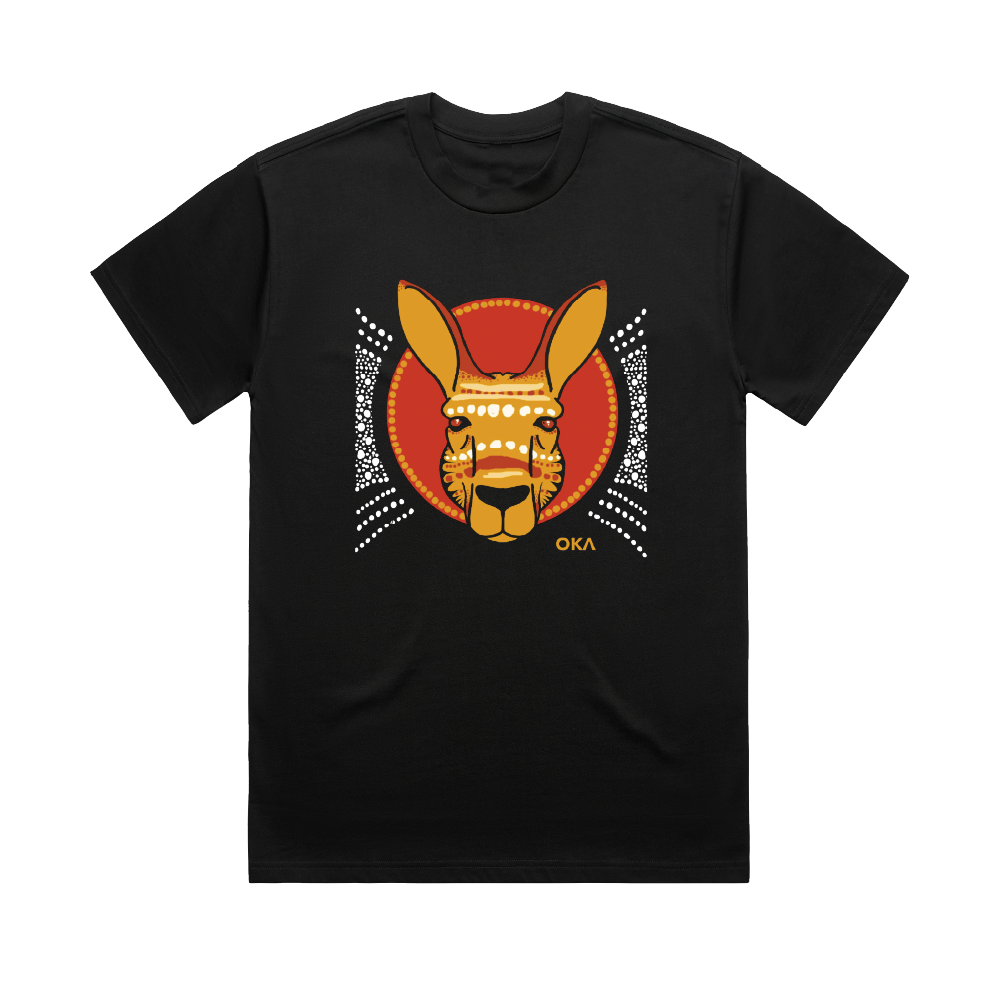 OKA / Kangaroo Black T-Shirt