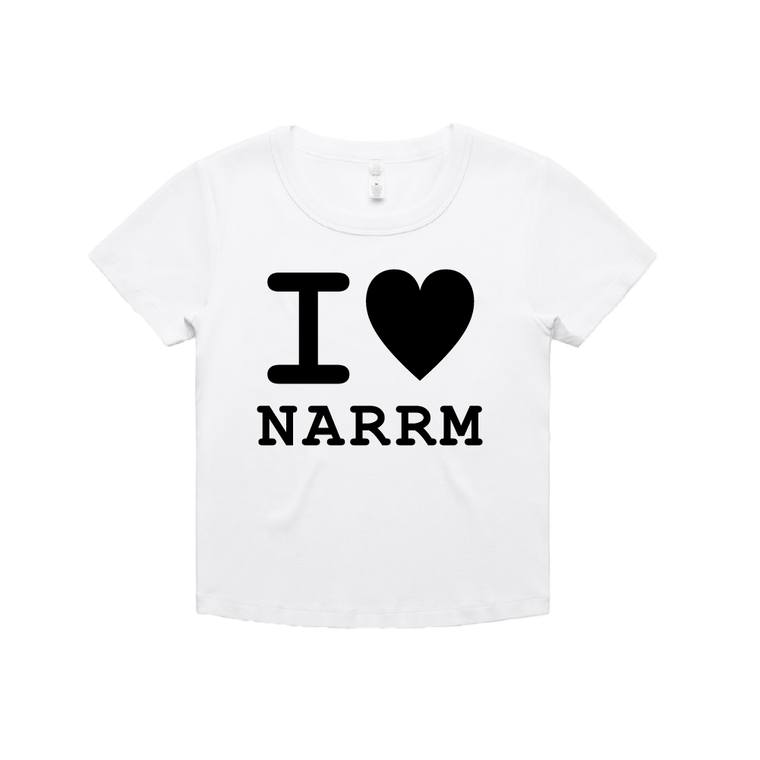 YIRRAMBOI / I Love Narrm White Crop T-Shirt
