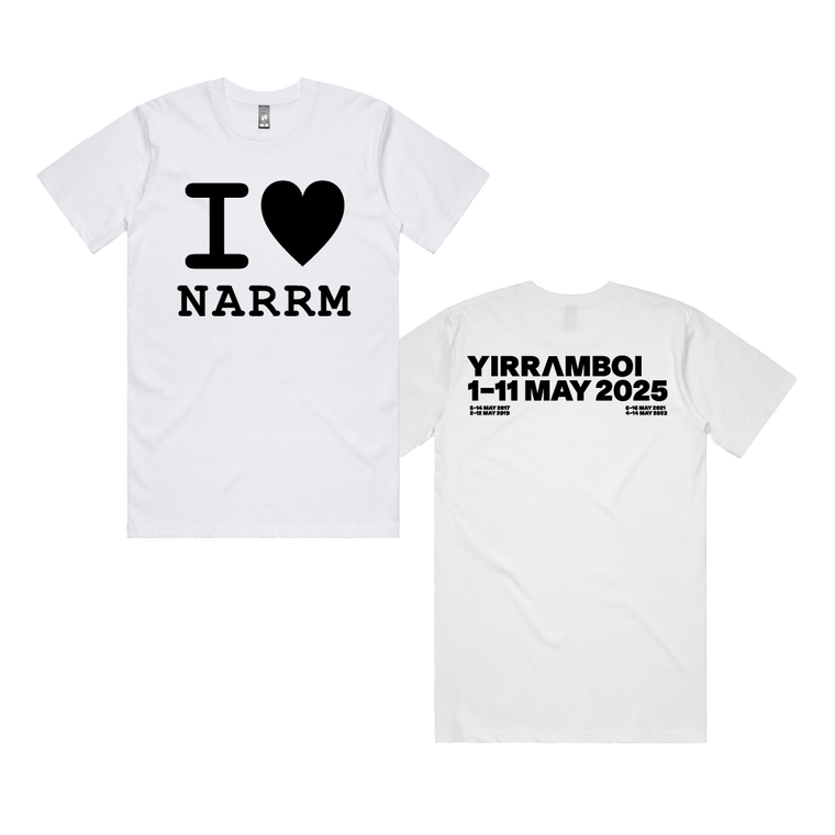 YIRRAMBOI / I Love Narrm White T-Shirt