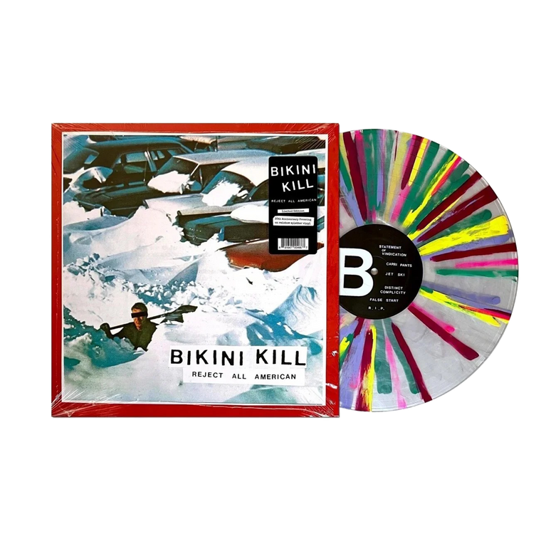 Bikini Kill / Reject All American LP 30th Anniversary Edition Rainbow Splatter Vinyl