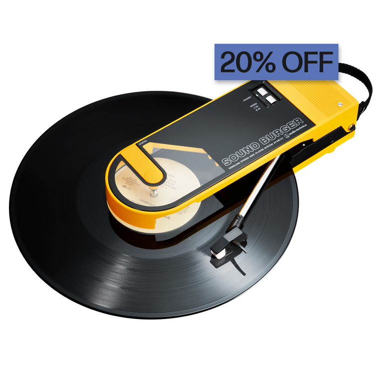 Audio-Technica / The Sound Burger  Portable Bluetooth Turntable AT-SB727 in Yellow